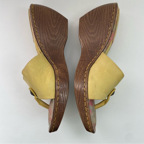 Born‎ Miko Yellow Wood Wedge Open-Toe Sandal - Picture 14 of 14